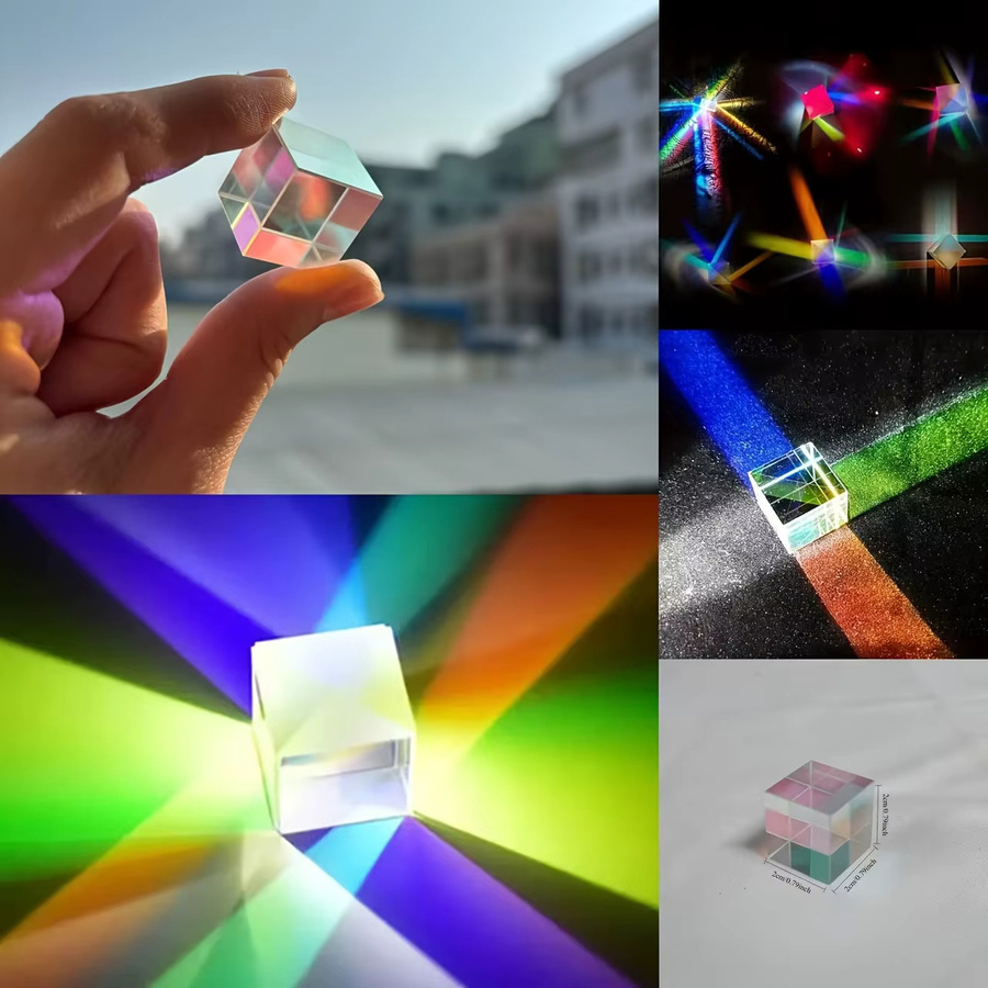 Zweifarbiger X-Cube aus optischem Glas, RGB-Kombinationsstrahlteilerprisma, Bunt / Mehrfarbig - Bild 5
