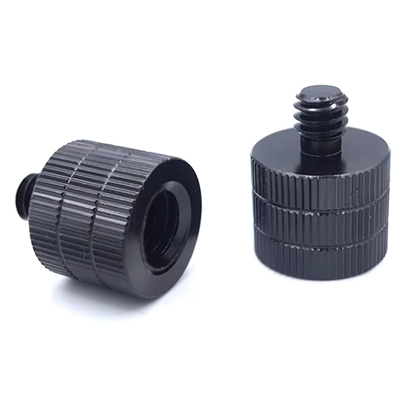 Konvertierungsschraube Adapter Set von 1/4 bis M4 M5 M6 M8 M10 mit 3/8 Zoll Stecker-Innengewinde für Projektoren in Schwarz - Bild 3