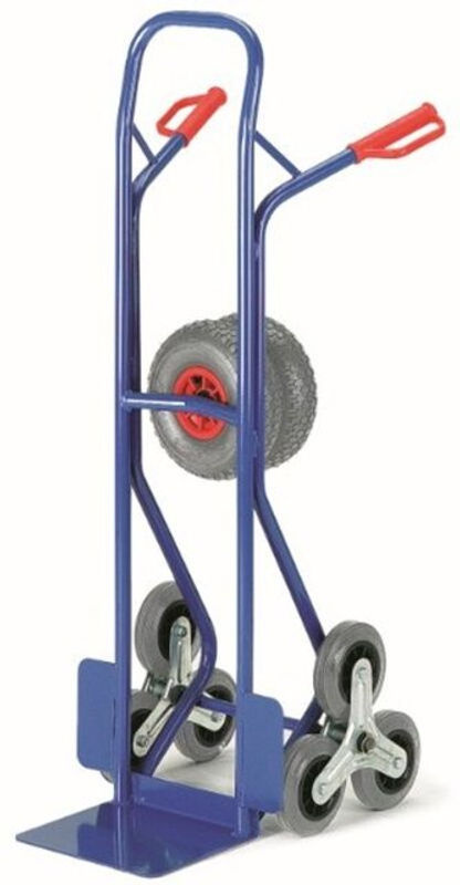 Rollcart Transportsysteme Treppenkarre mit Wechselrädern aus Stahl in Blau, B/T/H: 57 x 21 x 130 cm - Bild 3