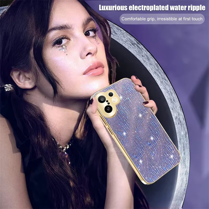 Luxuriöse Glitzer-Handyhülle für Vivo X200 Ultra V60 V50 V40 Lite S30 Pro Mini in Rot mit Bling Diamond Design und stoßfestem Linsenschutz - Bild 2