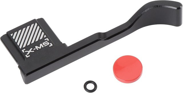 Shoemst Kamera-Daumengriff aus Aluminiumlegierung mit Auslöser und Blitzschuhabdeckung für X M5, Schwarz - Bild 1