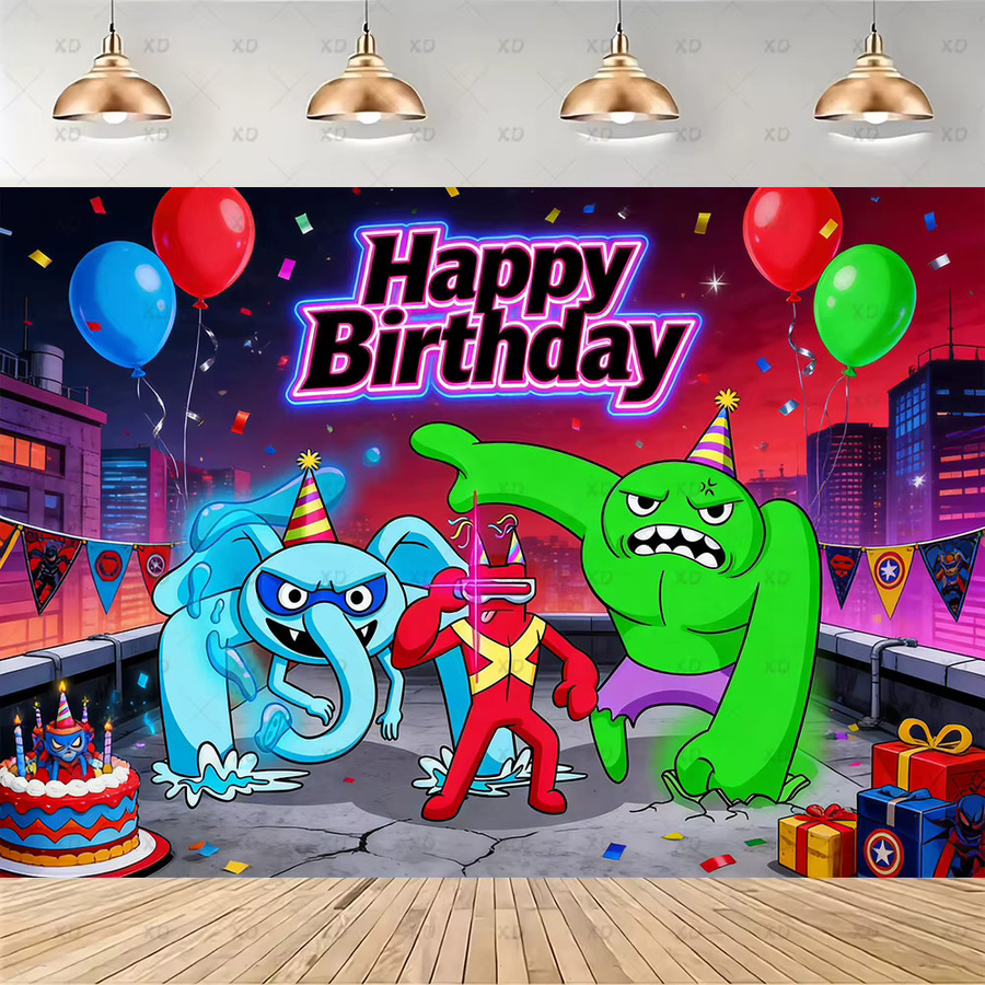 Potdemiel BanBan Geburtstagsparty Dekorations-Set mit Banner, Ballon-Set und Tortendekoration in Mehrfarbig für Kinder - Bild 3