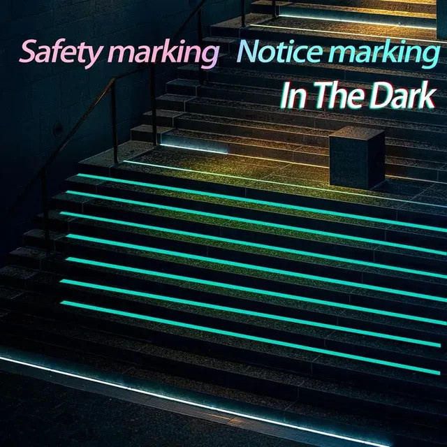 3M Selbstklebendes fluoreszierendes Sicherheitsband in Grün für Nachtsicht und Heimdekoration - Bild 1