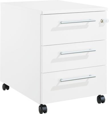 Schäfer Shop Pure Rollcontainer 333 mit 3 Schubladen, abschließbar, weiß, B: 43,4 cm, T: 60,0 cm, H: 57,0 cm - Bild 1