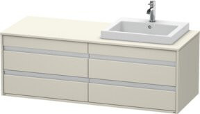 Duravit Waschtischunterschrank Ketho in Beige, B/T/H: 140 x 55 x 49,6 cm - Bild 1