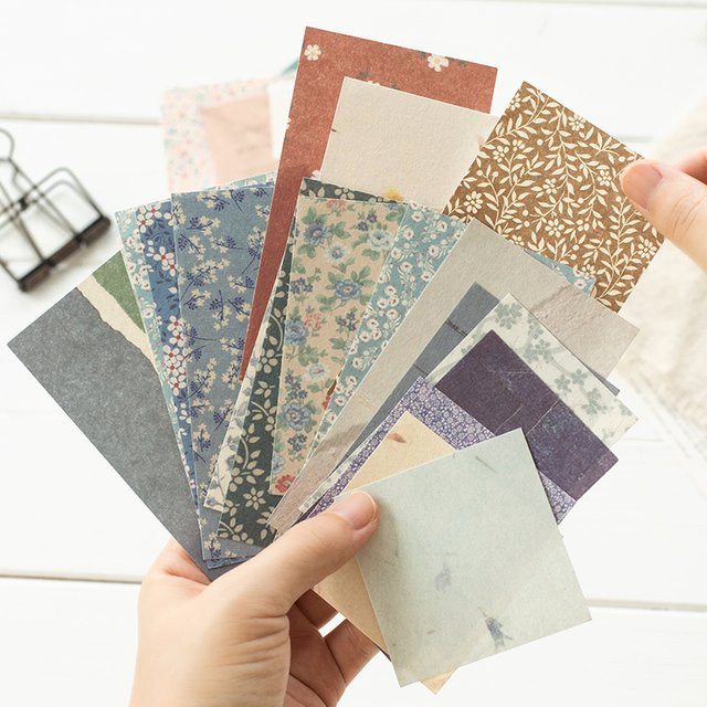 JIANQI Vintage Collage Scrapbooking Papier Set mit 60 Blatt in Multicolour für DIY Kartenherstellung und kreatives Memo-Briefpapier - Bild 1