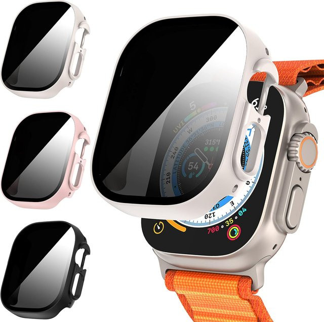 LCAPLE Displayschutzfolie für Apple Watch, gehärtetes Glas, Anti-Spion - Bild 1
