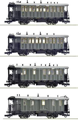Roco H0 Lokalbahnzug der Königlich Bayerischen Staats-Eisenbahnen 4-tlg. Set - Bild 1