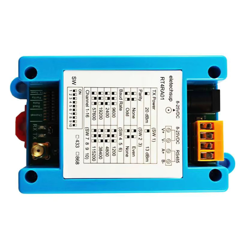 Eletechsup Wireless VHF/UHF Radio Modem RS485 RS232 Transceiver in Blau für Solar Inverter und Smart Meter mit 1024 Byte Datenübertragung - Bild 1