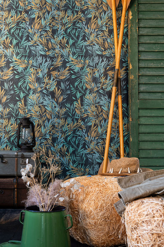 Mindthegap Tapete Freshwater Grass in Blau und Multicolour mit floralem Naturdesign - Bild 2