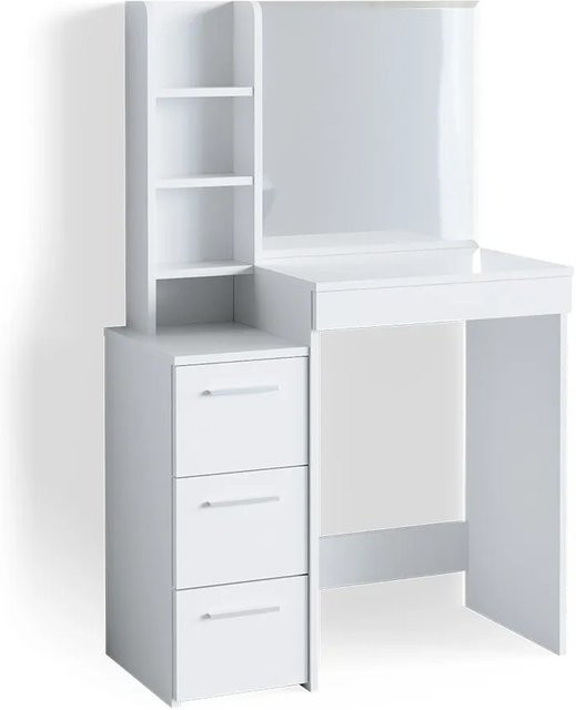 Vicco Schminktisch Meryl in Weiß im skandinavischen Design, Breite: 40 cm, Höhe: 80 cm, Tiefe: 30,02 cm - Bild 1
