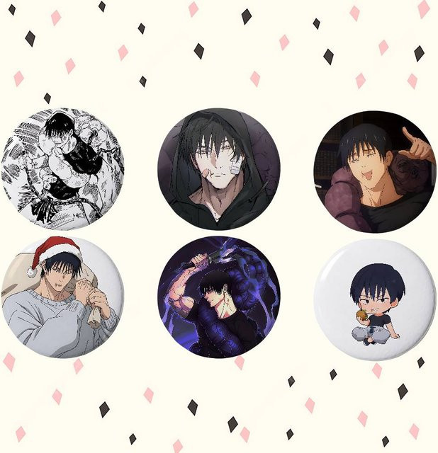 Anstecknadel Anime Runde Laser-Anstecknadel, Unisex - Bild 1