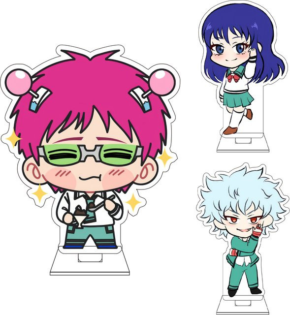 Bandai The Disastrous Life of Saiki K., Saiki Kusuo Teruhashi Kokomi, Acryl-Figur Standfigur, 10cm - Bild 1