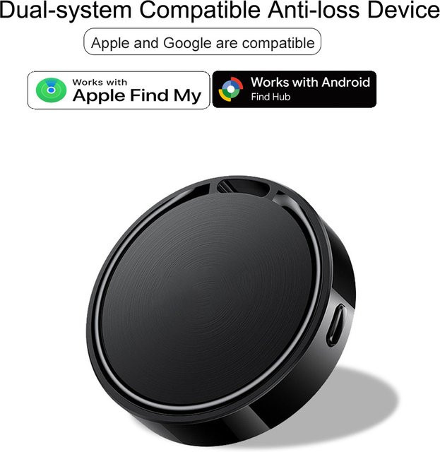 Apple AirTag Bluetooth Tracker Item Finder in Schwarz, kompatibel mit Apple Find My für Schlüssel und Gepäck - Bild 1
