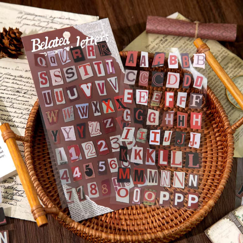2er-Pack Retro Englisch Thema Scrapbooking Aufkleber für Collage und Journaling in Multicolour - Bild 2