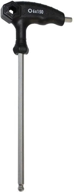 Force Innensechskant Schlüssel mit T-Griff und Kugelkopf aus Chrome Vanadium, 6 mm, Schwarz - Bild 1