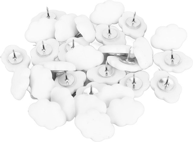 Igeteck Cloud Push-Pins Set, 30 Stück dekorative Reißnägel in Weiß für Korktafeln und DIY-Bastelarbeiten - Bild 1