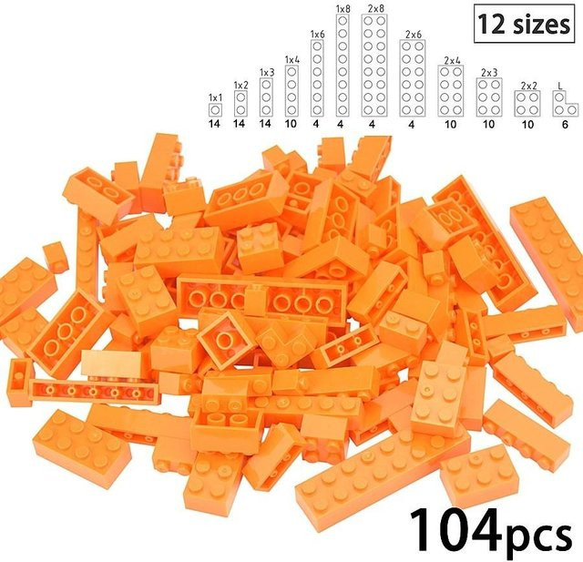 Leduo Bausteine, 104-teiliges Set, orange, bunt / mehrfarbig - Bild 1