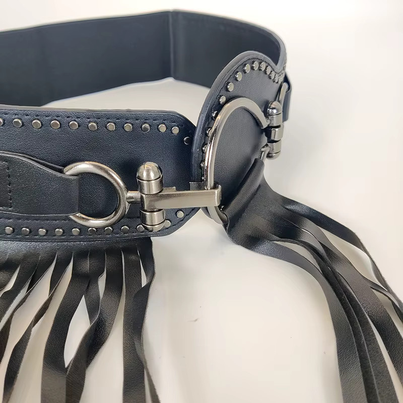 Taille Kette Leder, Quaste, Damen - Bild 4