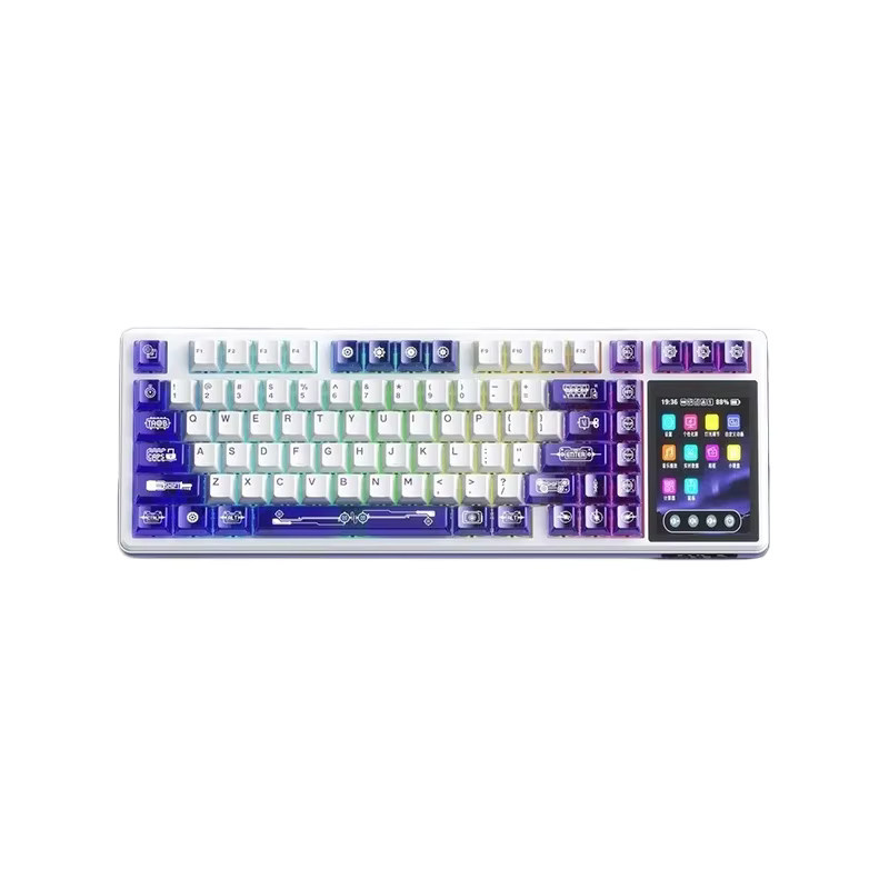AULA L99 Mechanische Gaming-Tastatur mit intelligentem Bildschirm, Bluetooth und RGB-Beleuchtung in Weiß - Bild 5