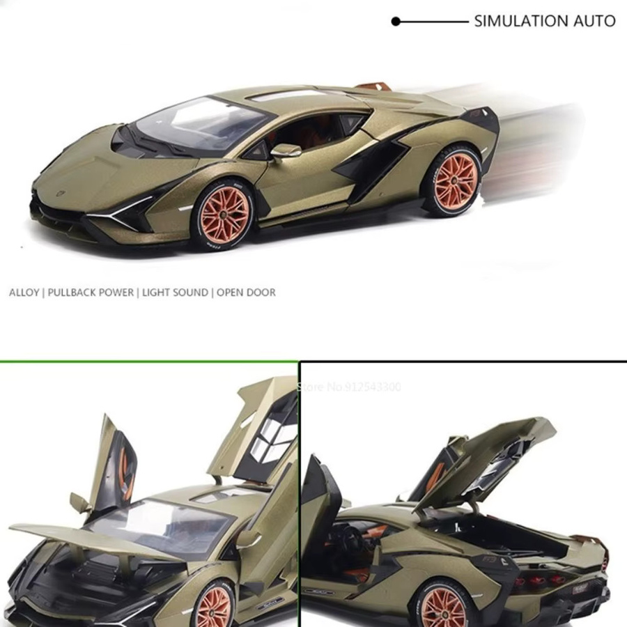 Lanbor Sina Sportspielzeug Auto Modell, 1:18, Metall, mit Sound und Licht - Bild 5