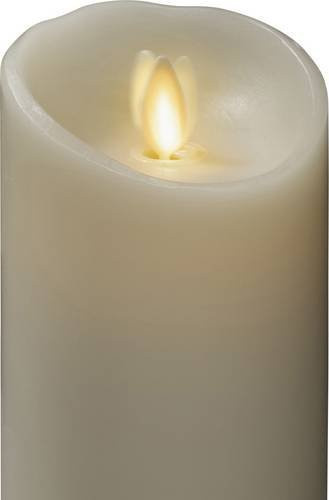 Konstsmide LED-Echtwachskerze Living Light Creme-Weiß mit Fernbedienung und Timer, Durchmesser: 7,6 cm, Höhe: 16,5 cm - Bild 1
