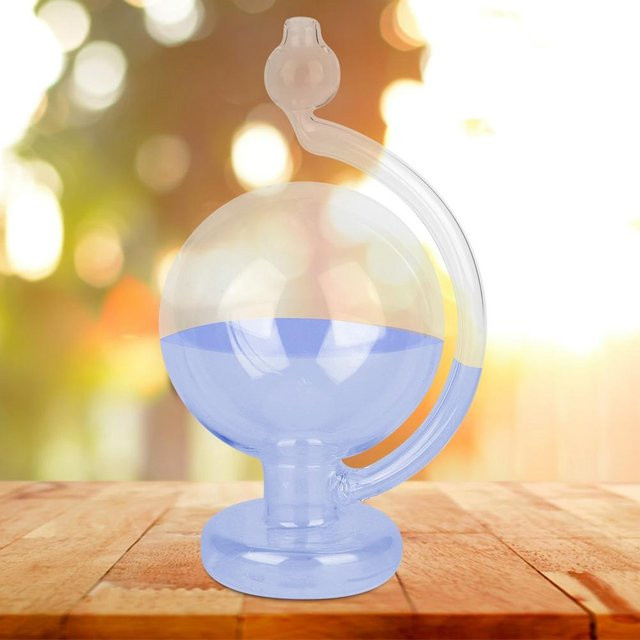 mfySpace Wettervorhersage-Glasflasche mit Barometer als Tischdekoration in Blau - Bild 1