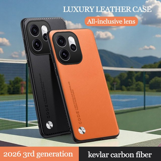 Luxuriöse Stoßfeste Handyhülle aus PU-Leder und Silikon für Oppo Reno15, Reno 14 Pro, Reno 15c und Reno 14 F - Bild 1