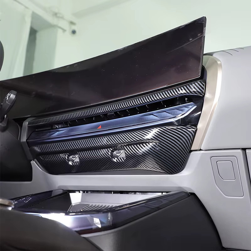 Suetlcoity Carbon Faser Zubehör für BMW X3 G45 2025 2026: Abdeckung für Center Konsole, Dashboard und Klimaanlage Air Outlet in Schwarz - Bild 3