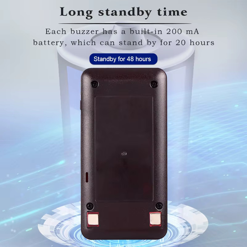 RETEKESS T115 Restaurant-Pager Drahtloses Rufsystem für Gäste mit Coaster-Buzzer-Vibrationsempfängern in Schwarz - Bild 4