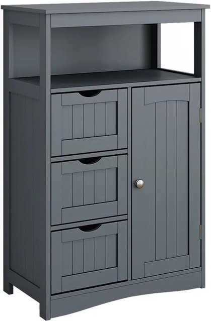 Vicco Midischrank Bianco in Grau und Weiß, modern und matt, B/T/H: 56 x 29,2 x 86,5 cm - Bild 1