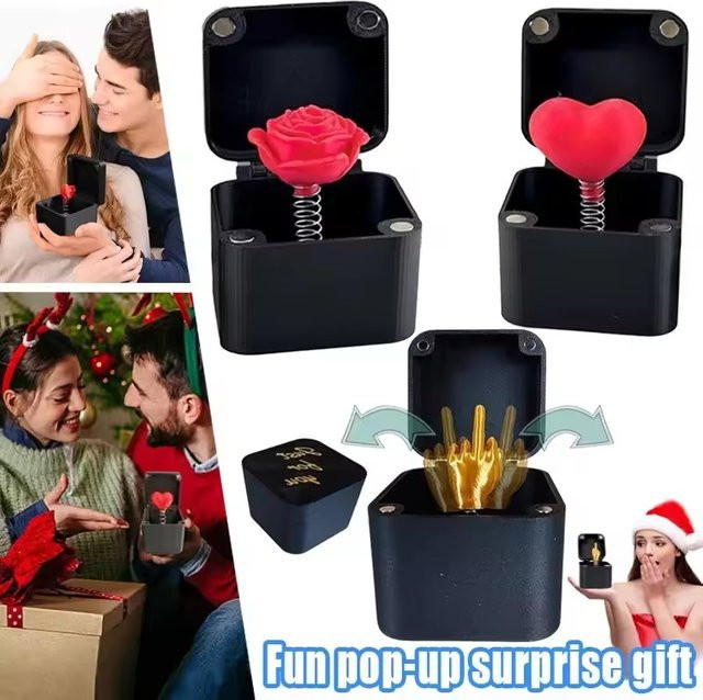ZQNYCY 3D-Geschenkbox mit Rosenherz als Pop-up-Überraschung für Valentinstag, Geburtstag oder Hochzeit - Bild 1