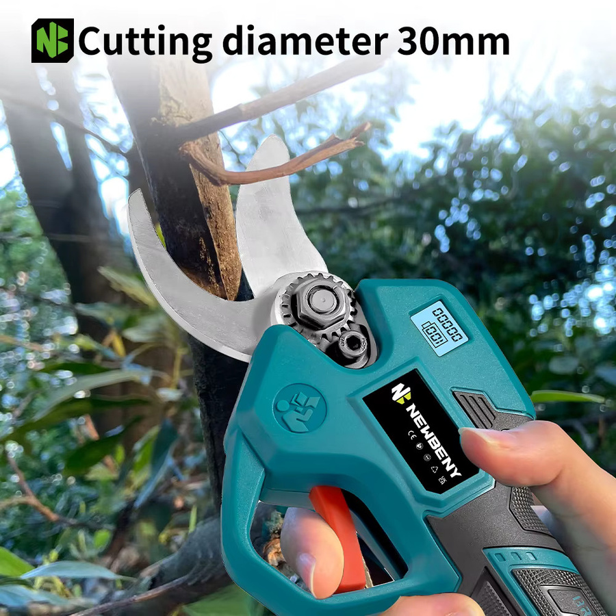 NEWBENY Bürstenloser elektrischer Astschneider 1800W, kabelloser Handschneider mit 4 Gängen für Sträucher und Bäume, kompatibel mit Makita LXT Akkus - Bild 5