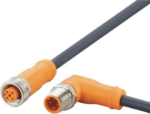 ifm electronic EVC733 Verbindungsleitung orange, Stecker gewinkelt und Buchse gerade, 2 m Länge, 4 bis 5 Polzahl für Sensoren - Bild 1