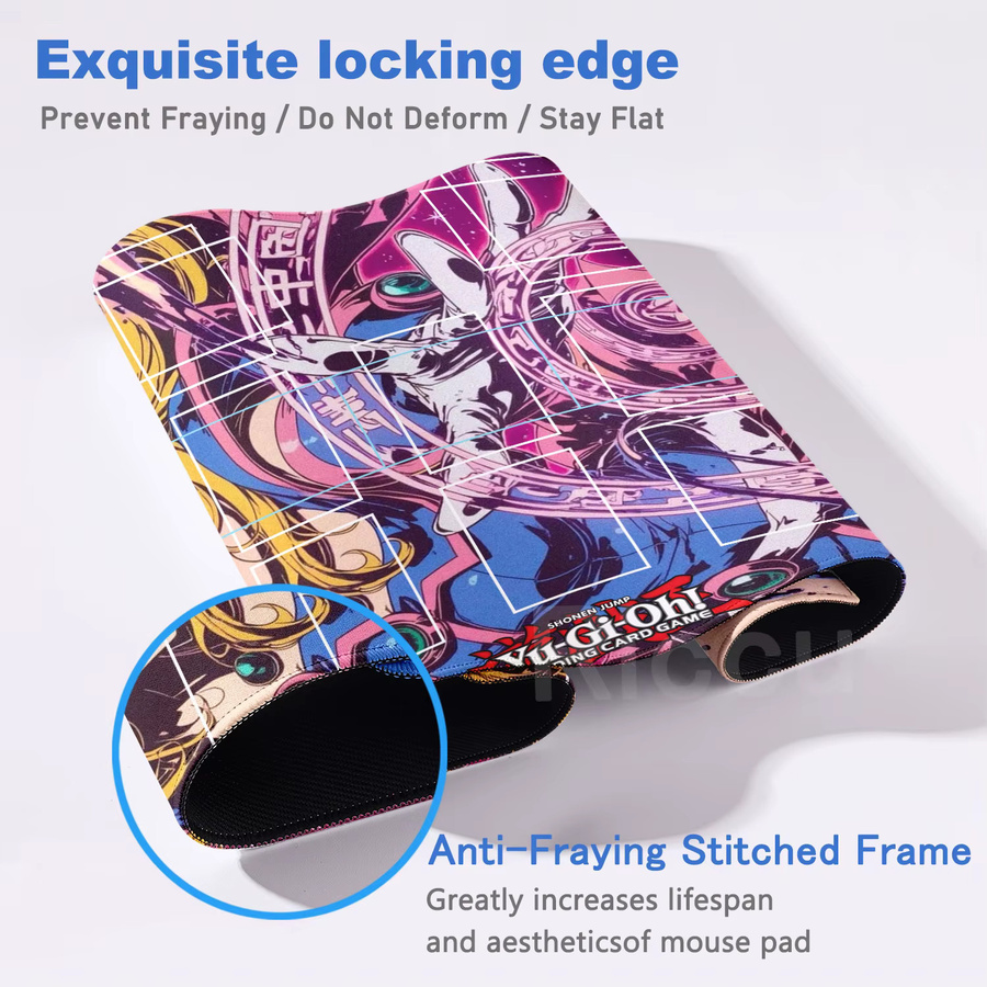 Potdemiel XXL Yu-Gi-Oh! Mauspad in Multicolour mit genähtem Rand für Gaming und Büro - Bild 2