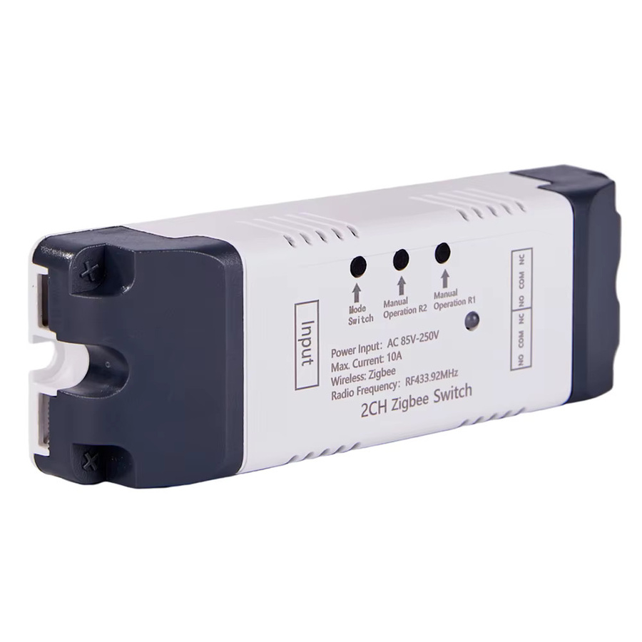 Tuya Smart Switch 2CH Relaismodul mit Zigbee und WIFI für Garagentoröffner und Smart Light, Farbe: Weiß, Betriebsspannung: AC/DC 7-32V, 85-250V - Bild 2