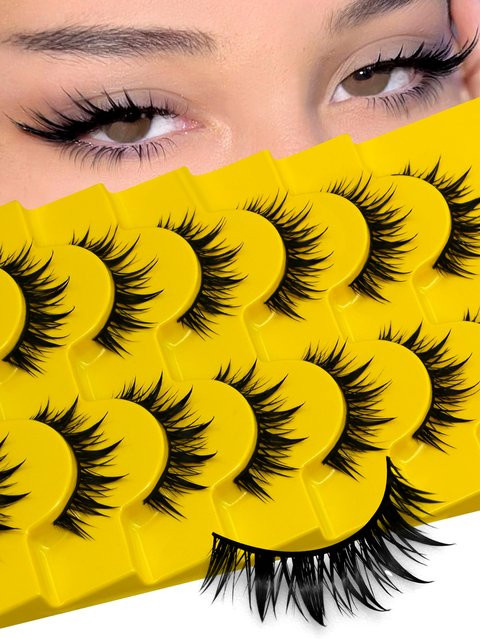 Veltrinay Manga Wimpern, 3D Faux Nerz, Wispy Kreuz - Bild 1