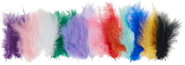 Rayher Flauschfedern-Mix in Multicolour aus Papier - Bild 1