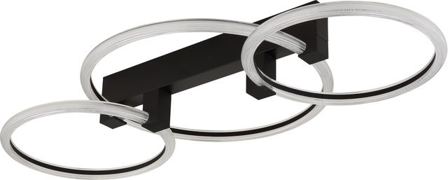 Deckenleuchte FLETCHER von GLOBO Lighting in Schwarz Matt und Transparent - Bild 1
