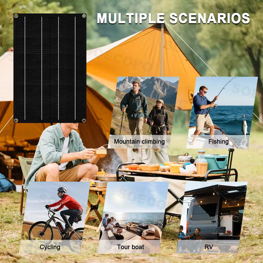 SOECOPO Solarsystem Komplettset mit 600 W Solarpanel, 100 A Controller und 600 W Wechselrichter für 110 V und 220 V, netzunabhängig für Heim und Camping - Bild 2