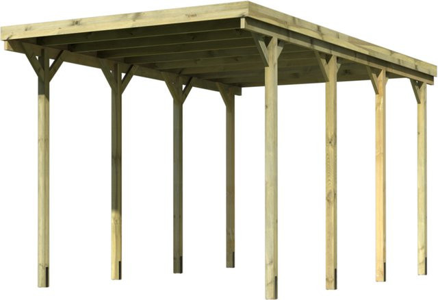 Karibu Caravan Carport aus Kiefernholz in Natur/Beige, B/T: 384 x 588 cm - Bild 5