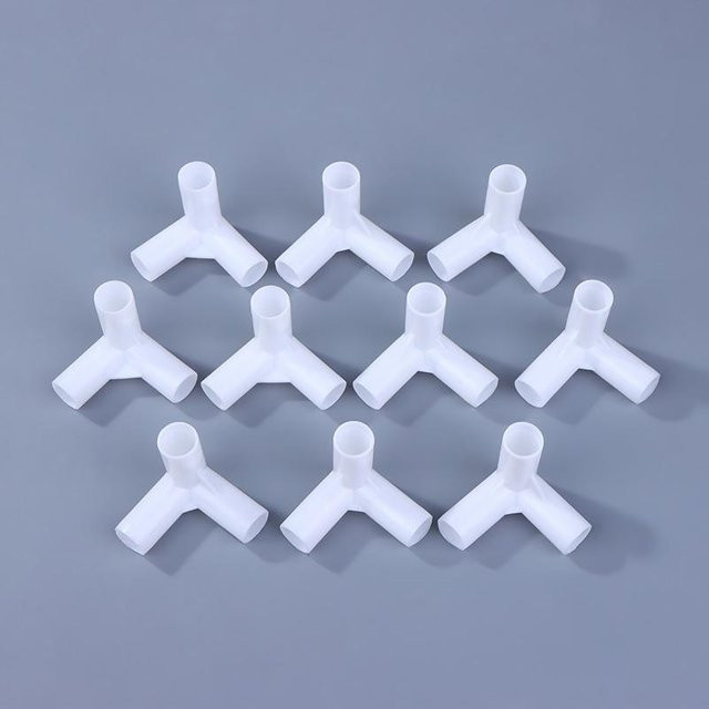 Chanyix Rohranschluss Set aus Kunststoff in Weiß, 10 Stück 12 mm Fittings für DIY Regale und Zelte, inklusive T-Stück, Vierweg und Winkelverbindungen - Bild 1