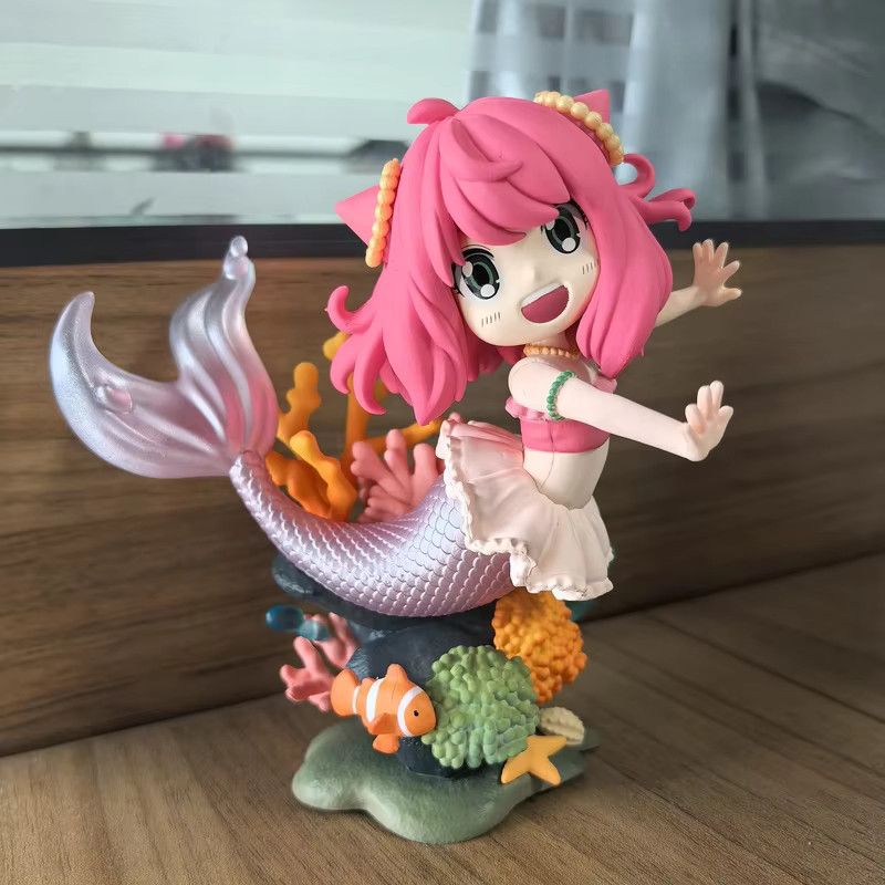 Bandai Spy x Family Anya Forger Q-Version Meerjungfrau PVC Figur Multicolor Desktop Ornament - Bild 2