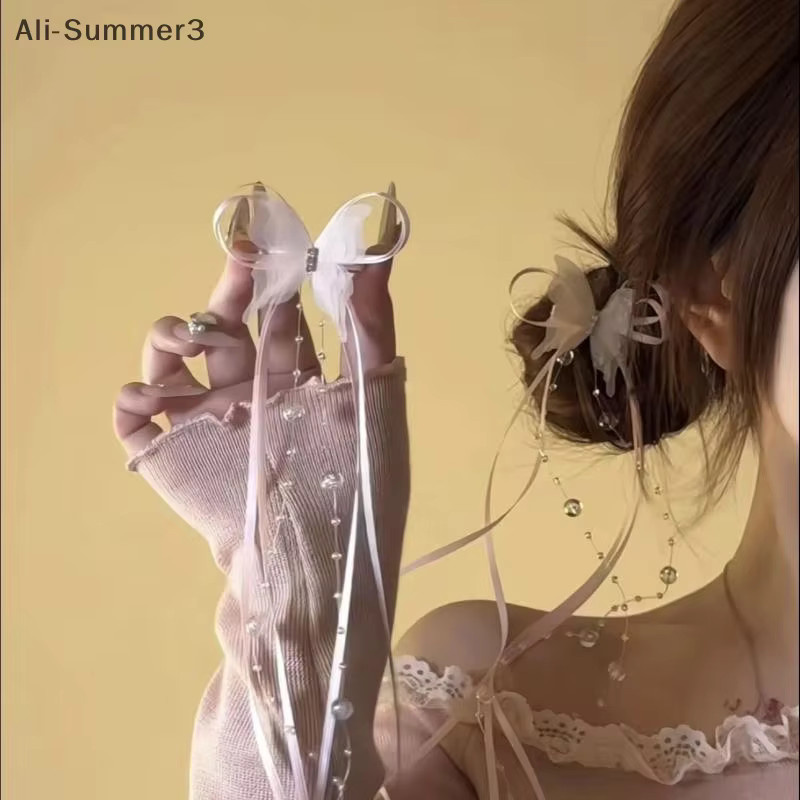 Haar Clips Schmetterling Quaste, Perle, Kinder - Bild 2