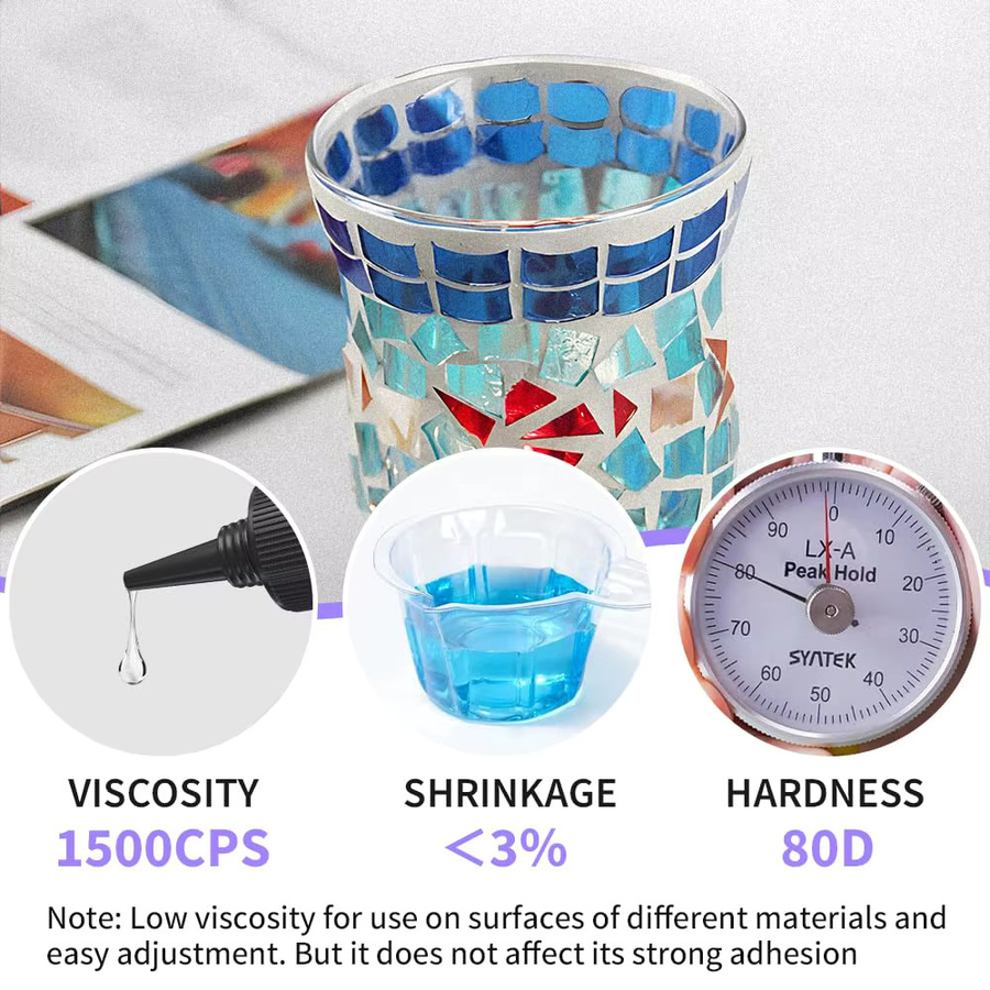 LOOLIFL UV-Klebstoff Transparent 50g mit Taschenlampe für Glas, Schmuck und DIY-Reparaturen - Bild 2