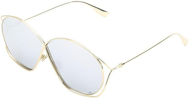 Dior STELLAIRE2-8310T Sonnenbrille, oval, Vollrand, Metall, Unisex, grau, gold - Bild 1
