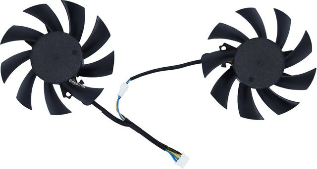 KUROUTOSHIKOU VGA GPU Kühler Grafikkarte Lüfter Set für GALAX KFA2 RTX 2070 2060 und Manli RTX 2060 Gallardo, Weiß, 2er-Set - Bild 1
