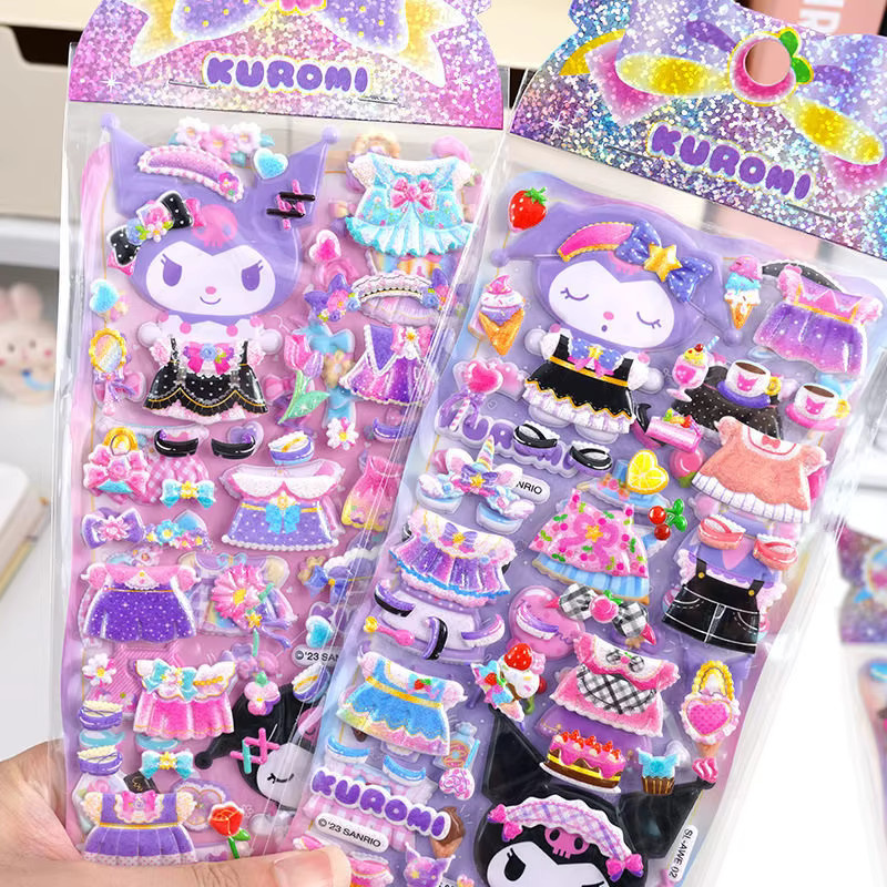 Coolomi 3D-Doppelschicht-Anklebeaufkleber, Kinder-Cartoon-Puzzle-Anklebeaufkleber, Bunt / Mehrfarbig - Bild 1