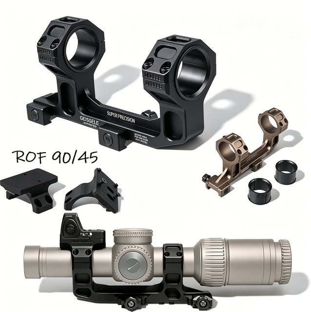 Geissele Cantilever Zielfernrohrmontage für 20mm Schienen, Schwarz, passend für 25,4mm und 30mm Durchmesser - Bild 1