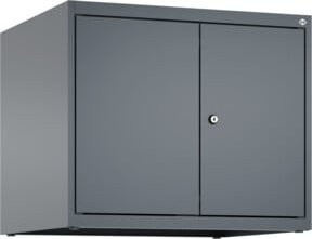 C+P Aufsatzschrank Classic PLUS mit 2 Abteilen, Anthrazit/Grau, B: 50 cm, H: 60 cm, T: 50 cm, mit Zylinderschloss - Bild 1
